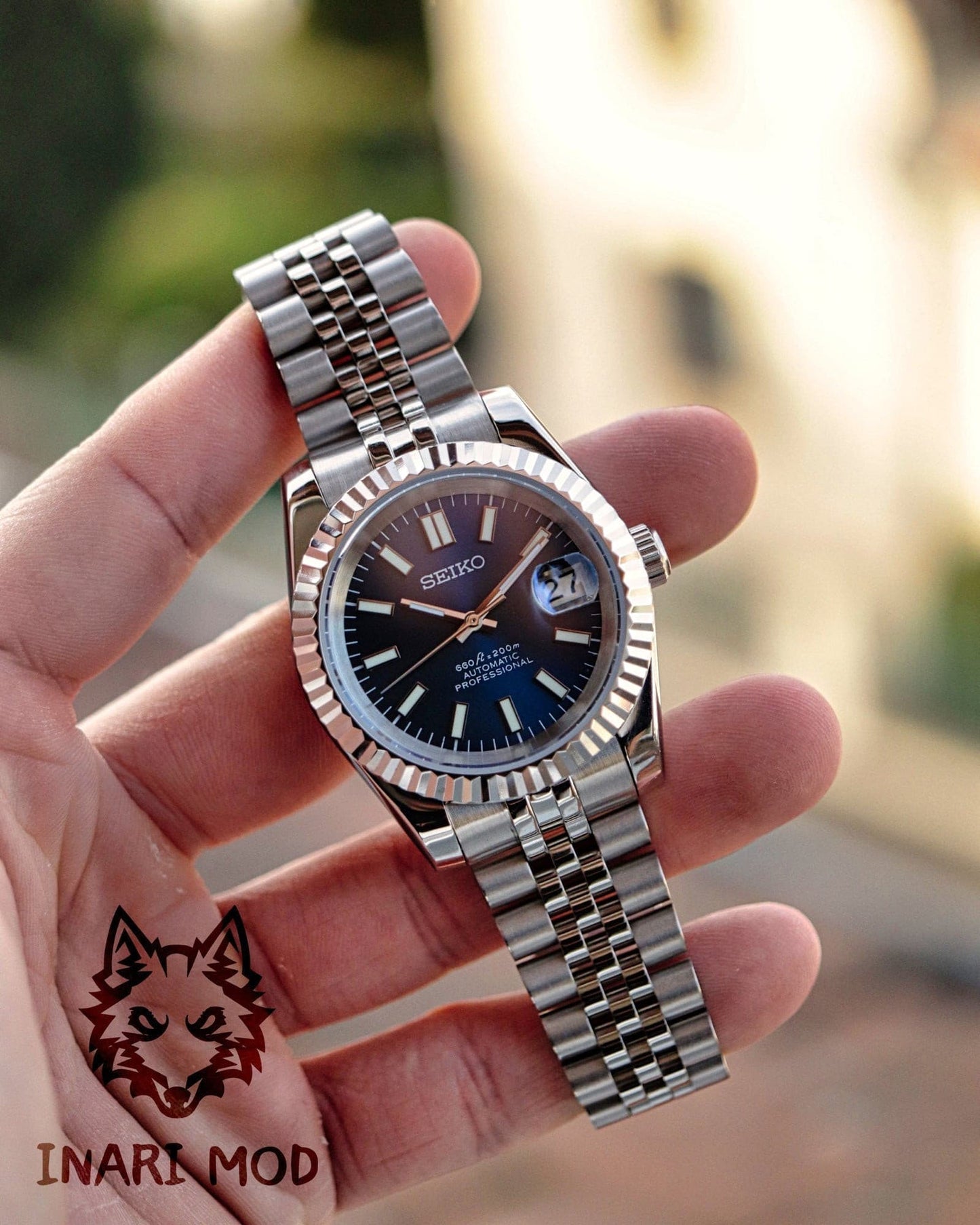 Seiko Mod Datejust blue from Inari mod at 295.90