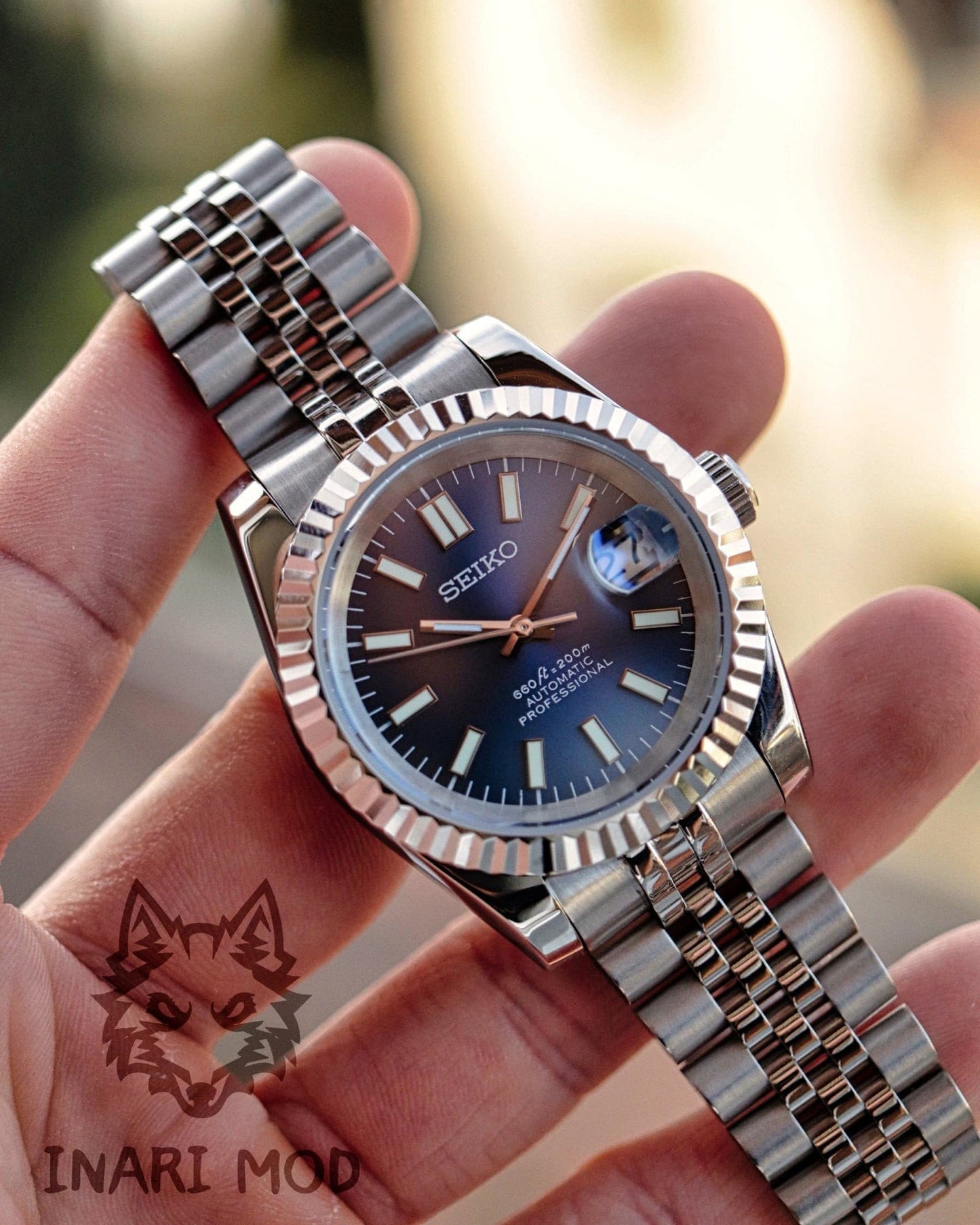 Seiko Mod Datejust blue from Inari mod at 295.90