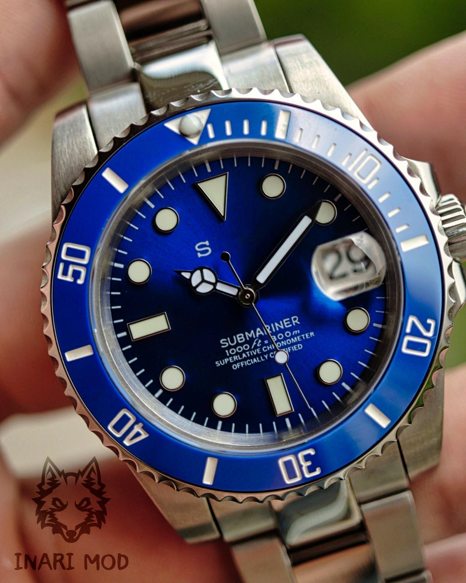 Seiko Mod Submariner Blue from Inarimod for 229.90