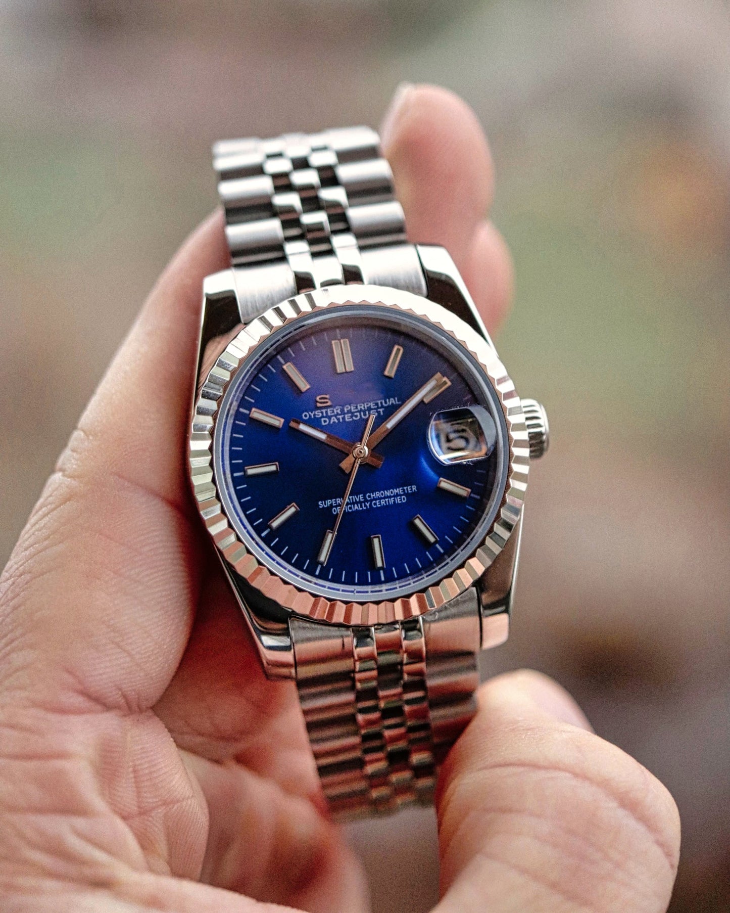 Seiko Mod Datejust Blue from Inarimod for just 279.90€