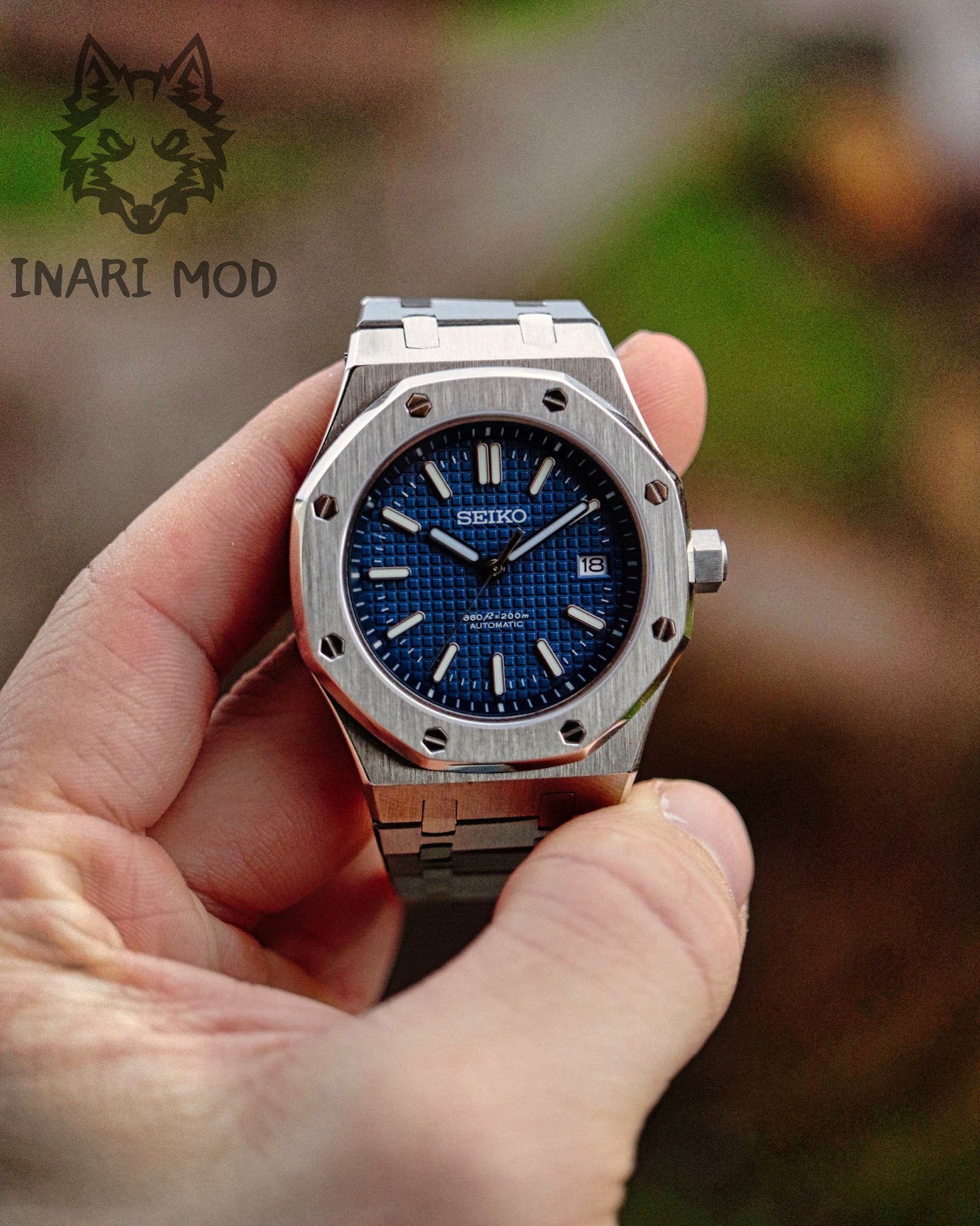 Seiko Mod Royal Oak Blue V2 from Inarimod for just 299.90€
