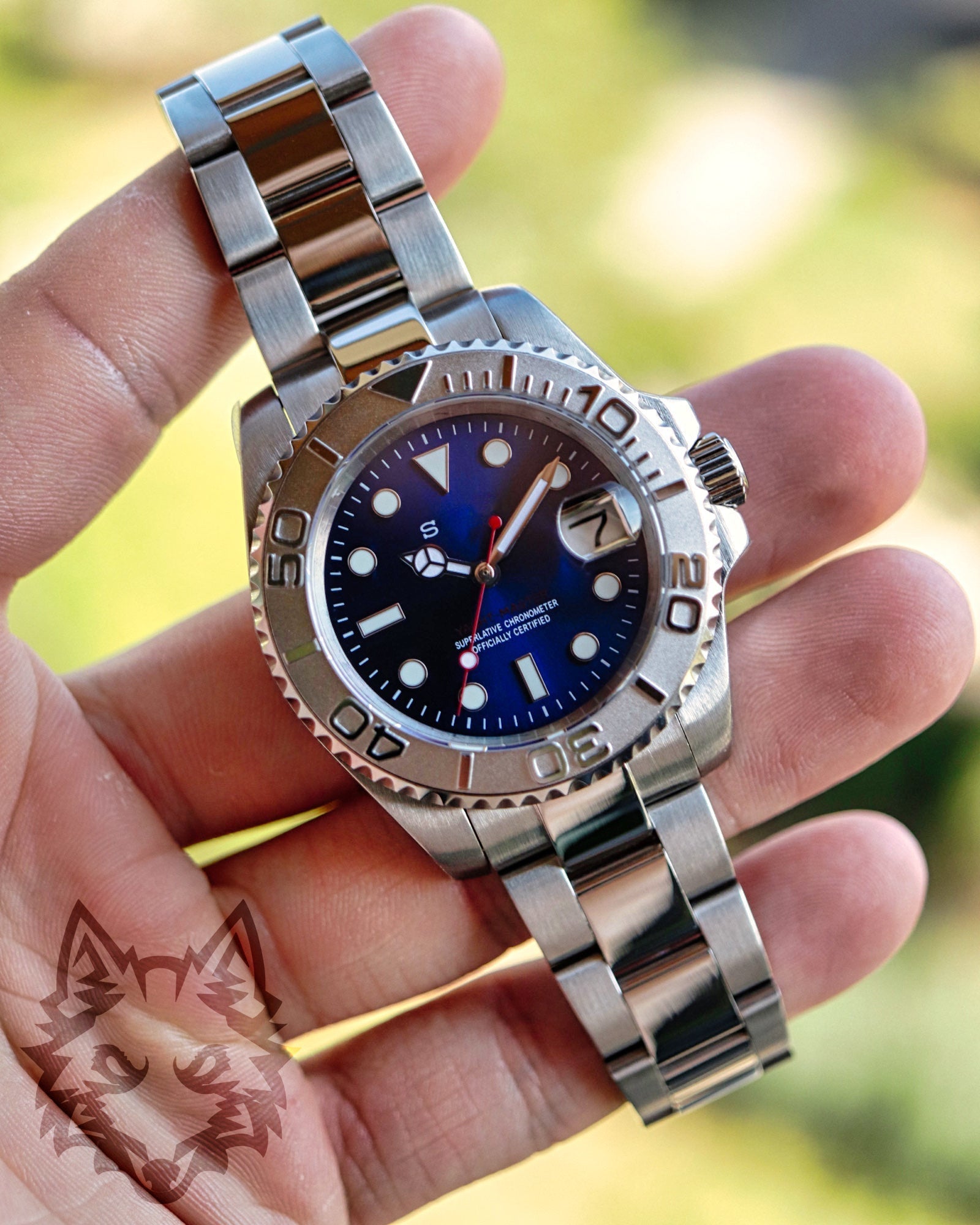 Seiko Mod Yacht Master Blau