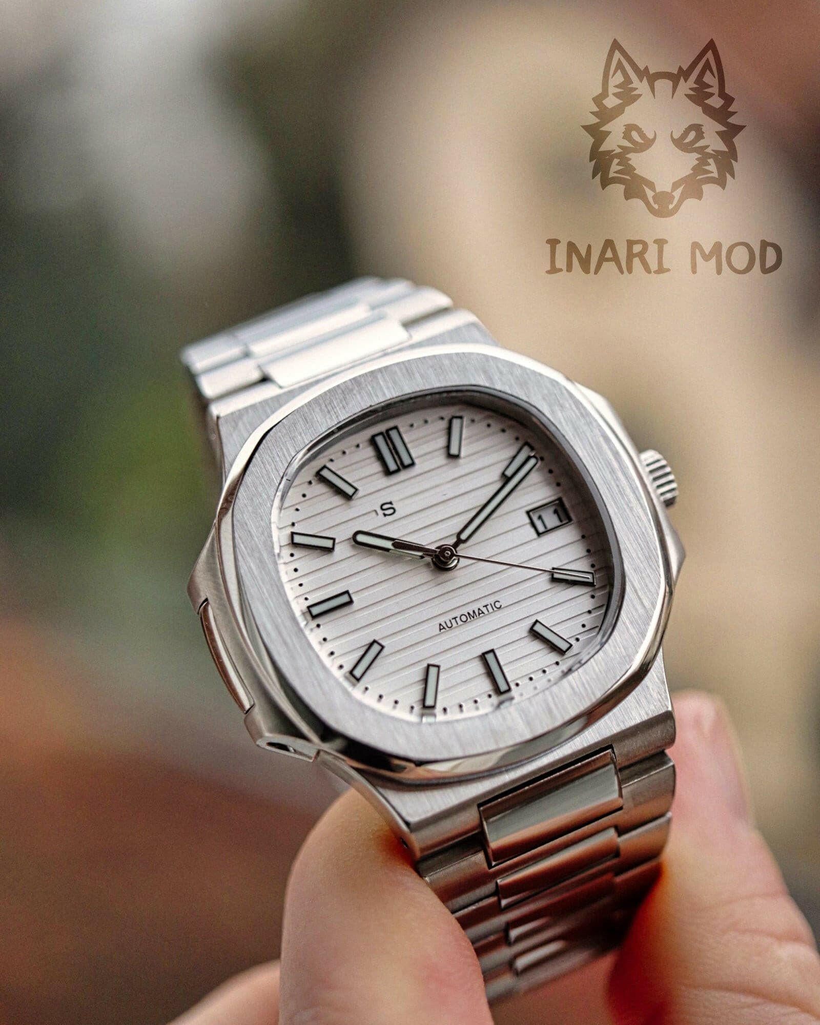 Seiko Mod Nautilus White Order it for only 299.90 Inarimod