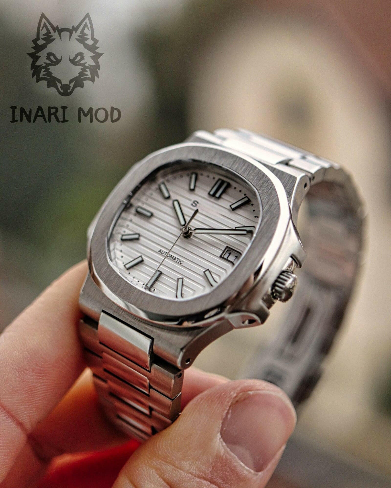 Seiko Mod Nautilus White Order it for only 299.90 Inarimod