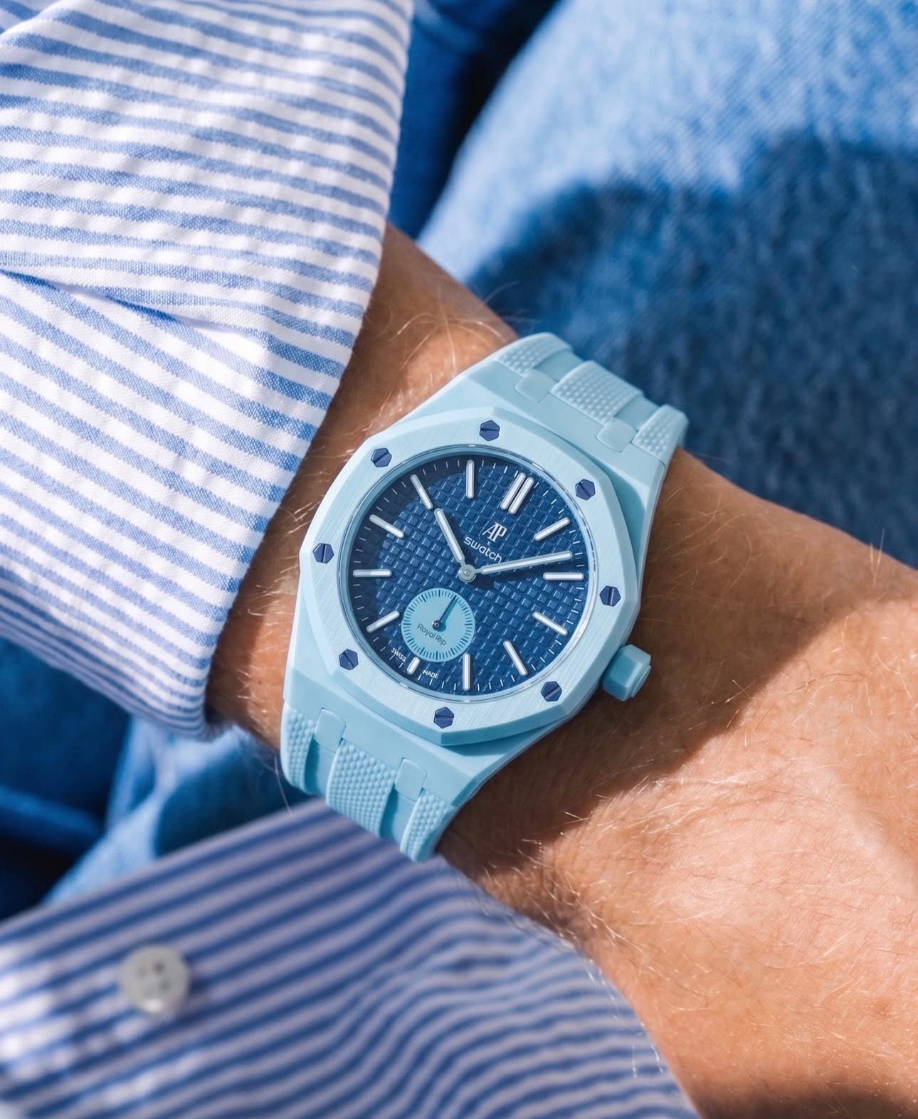 Montre bracelet Audemars Piguet x Swatch custom